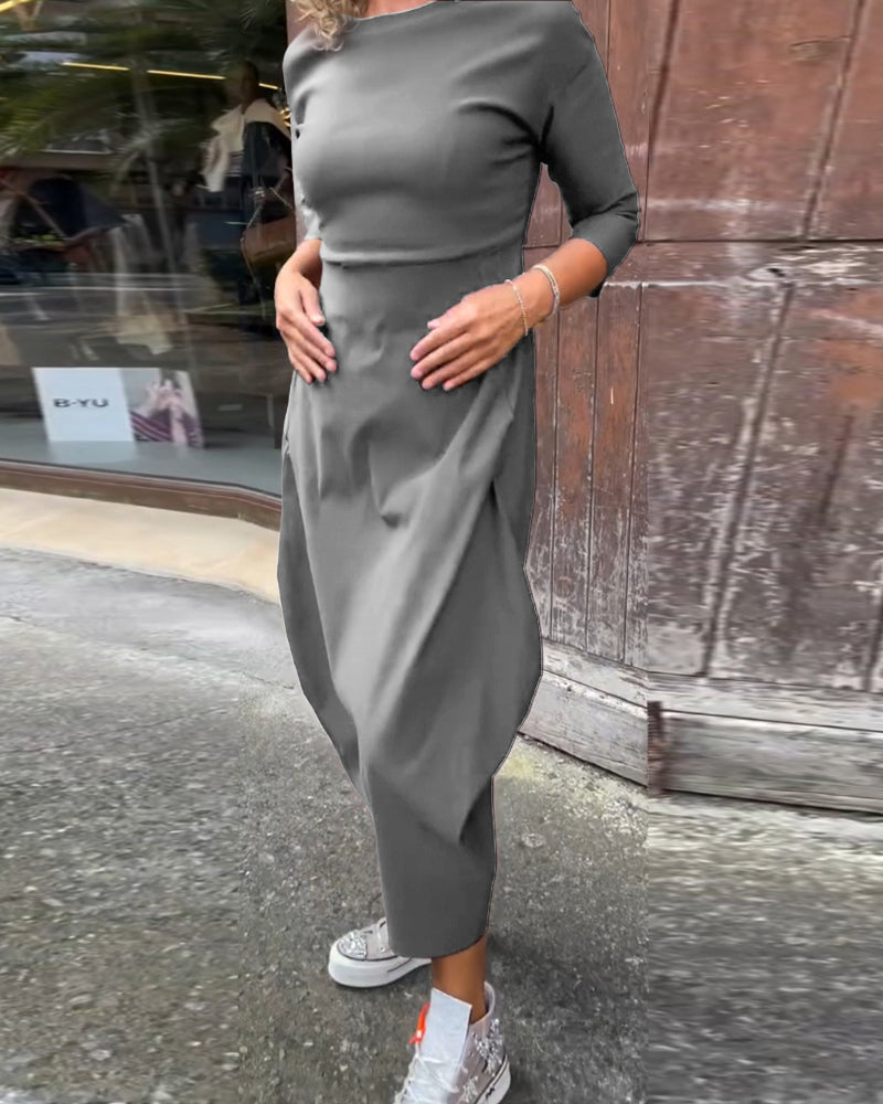 Elegantiška suknelė su kišenėmis