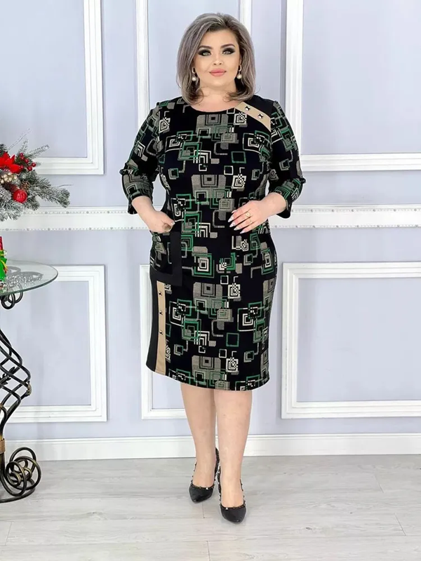 Elegantiška solidi madingo rašto suknelė