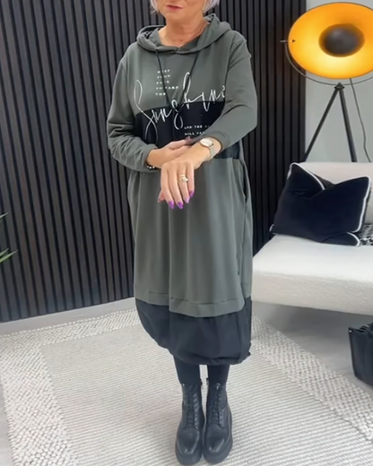 Jauki ir elegantiška suknelė su gobtuvu