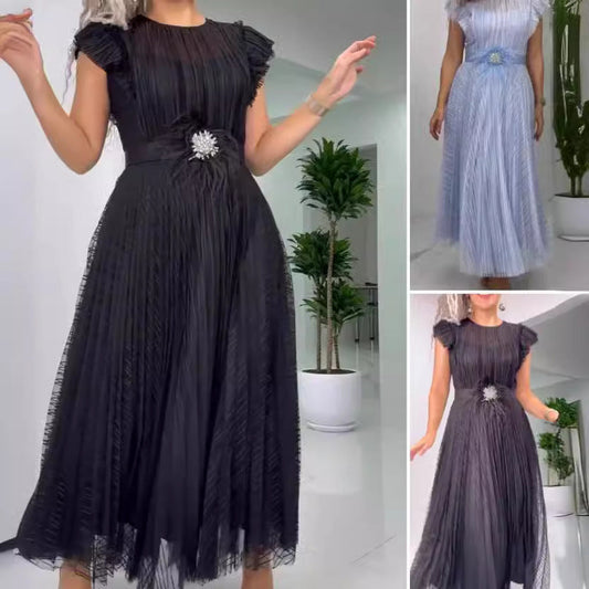 Elegantiška išskirtinio grožio ilga šifono suknelė