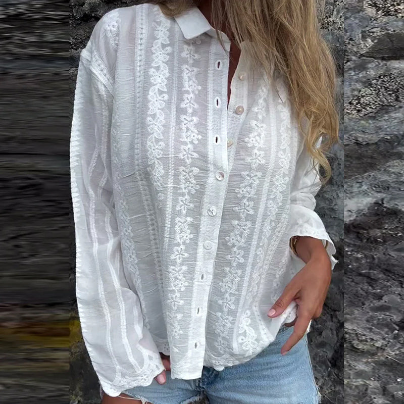 Elegantiška išskirtinio siuvinėjimo palaidinė