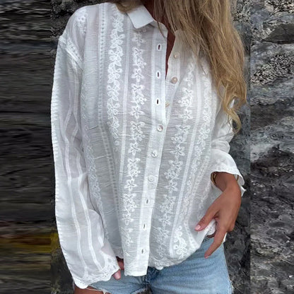 Elegantiška išskirtinio siuvinėjimo palaidinė