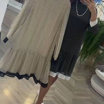 Elegantiška taškuota suknelė